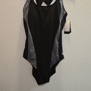 TYR Women's One Piece Black and Gray Swimsuit